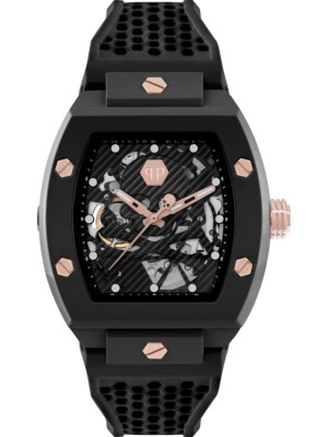 Pre-owned Philipp Plein Pwvba0523 Mens Watch The Skeleton Automatic 44mm 5atm