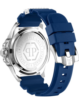 Pre-owned Philipp Plein Pwaaa1722 The $kull Carbon Fiber Mens Watch 44mm 5atm
