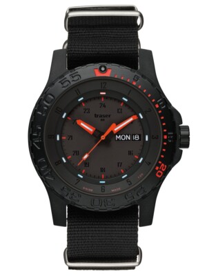 M Traser H3 104147 P66 Red Combat Mens Watch 45mm 20 ATM | eBay