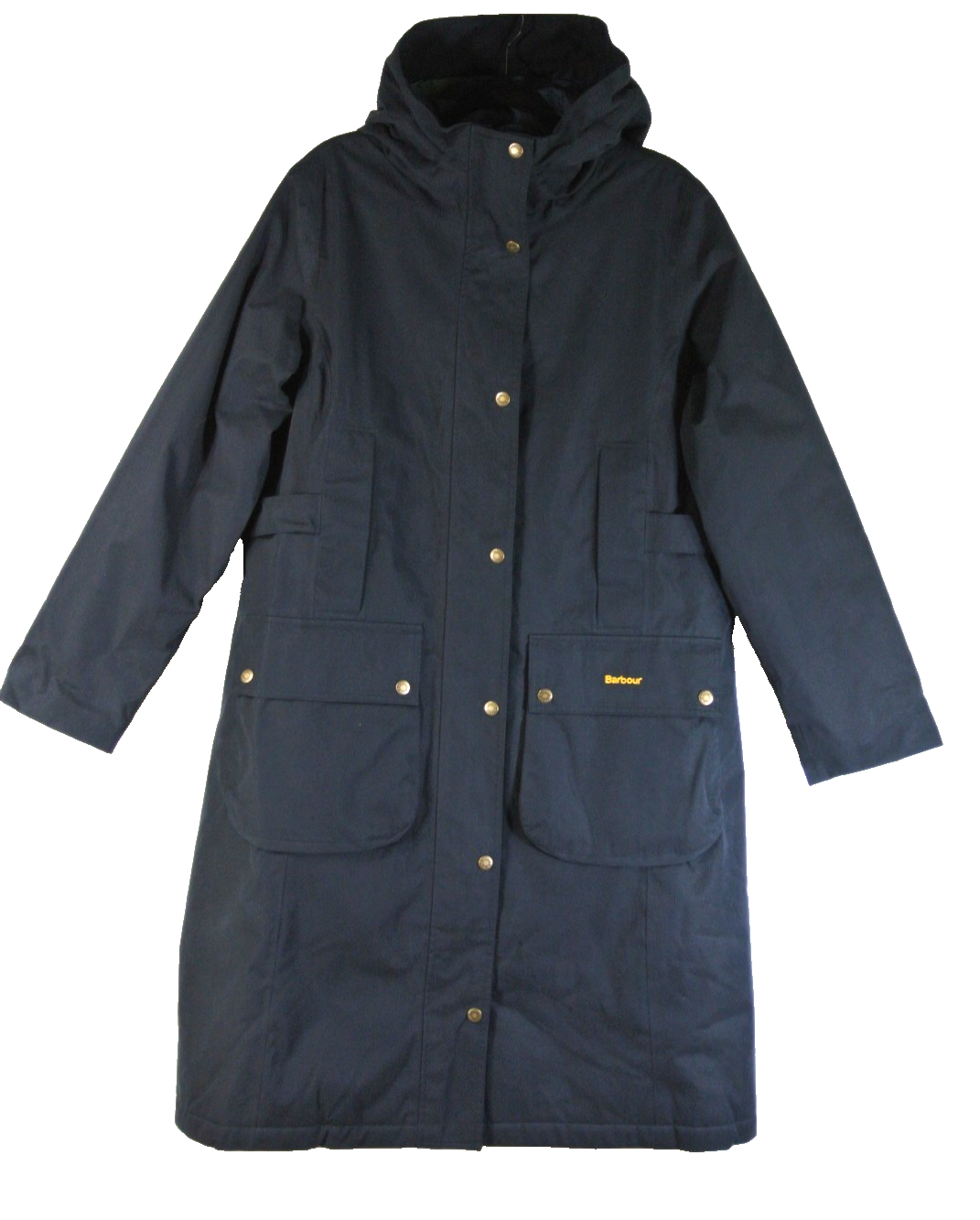 NEW, BARBOUR Bamburgh Hooded Waterproof Jacket in Navy Size 12