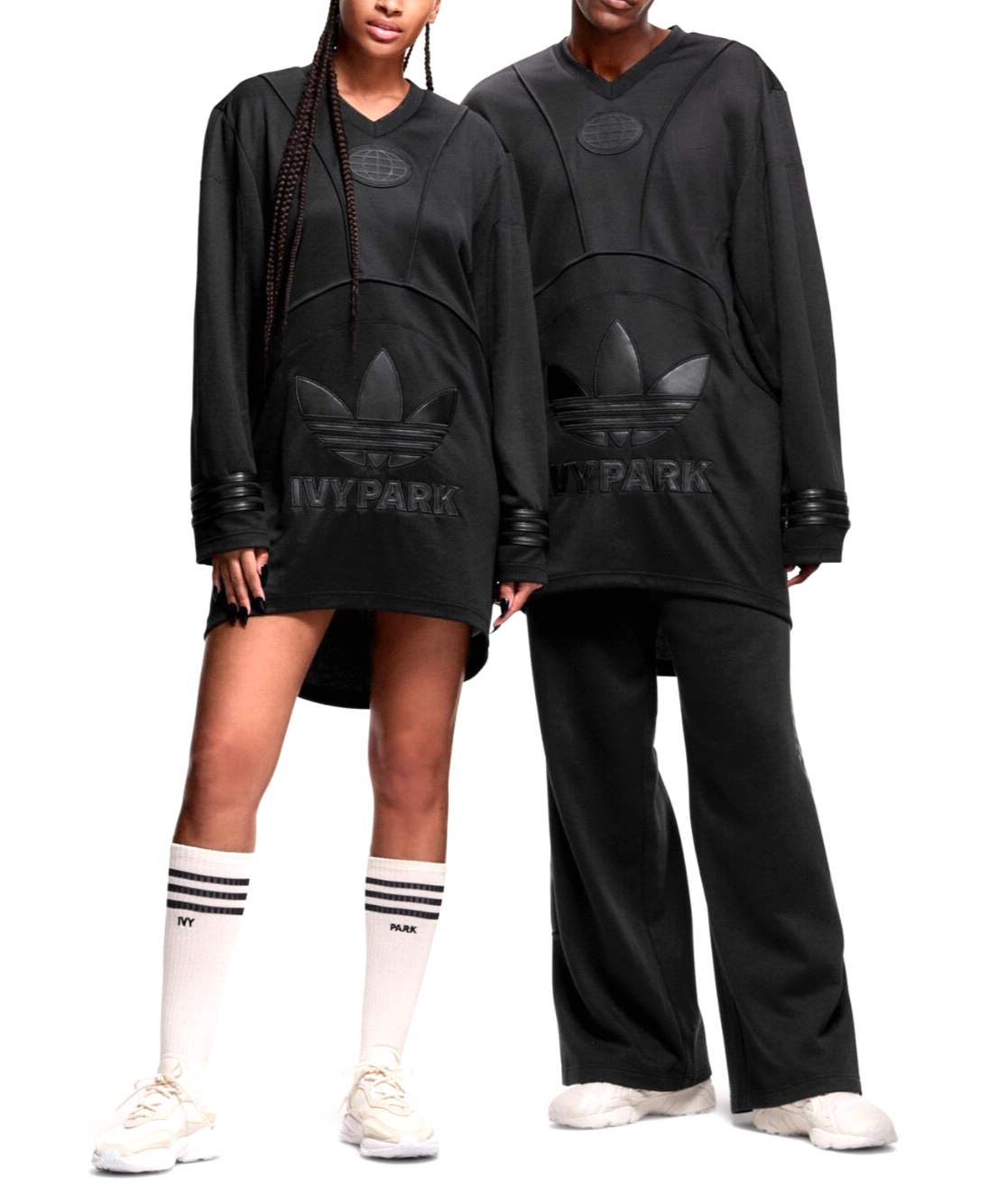 adidas Originals Ivy Park Jersey Triple Black Mesh Top