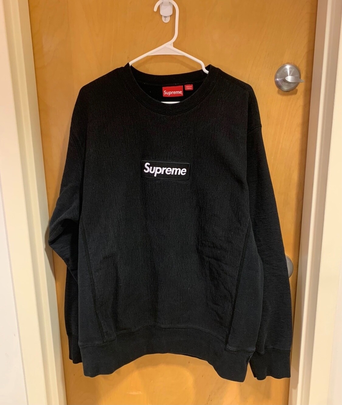 F/W18 supreme box logo crewneck black | eBay