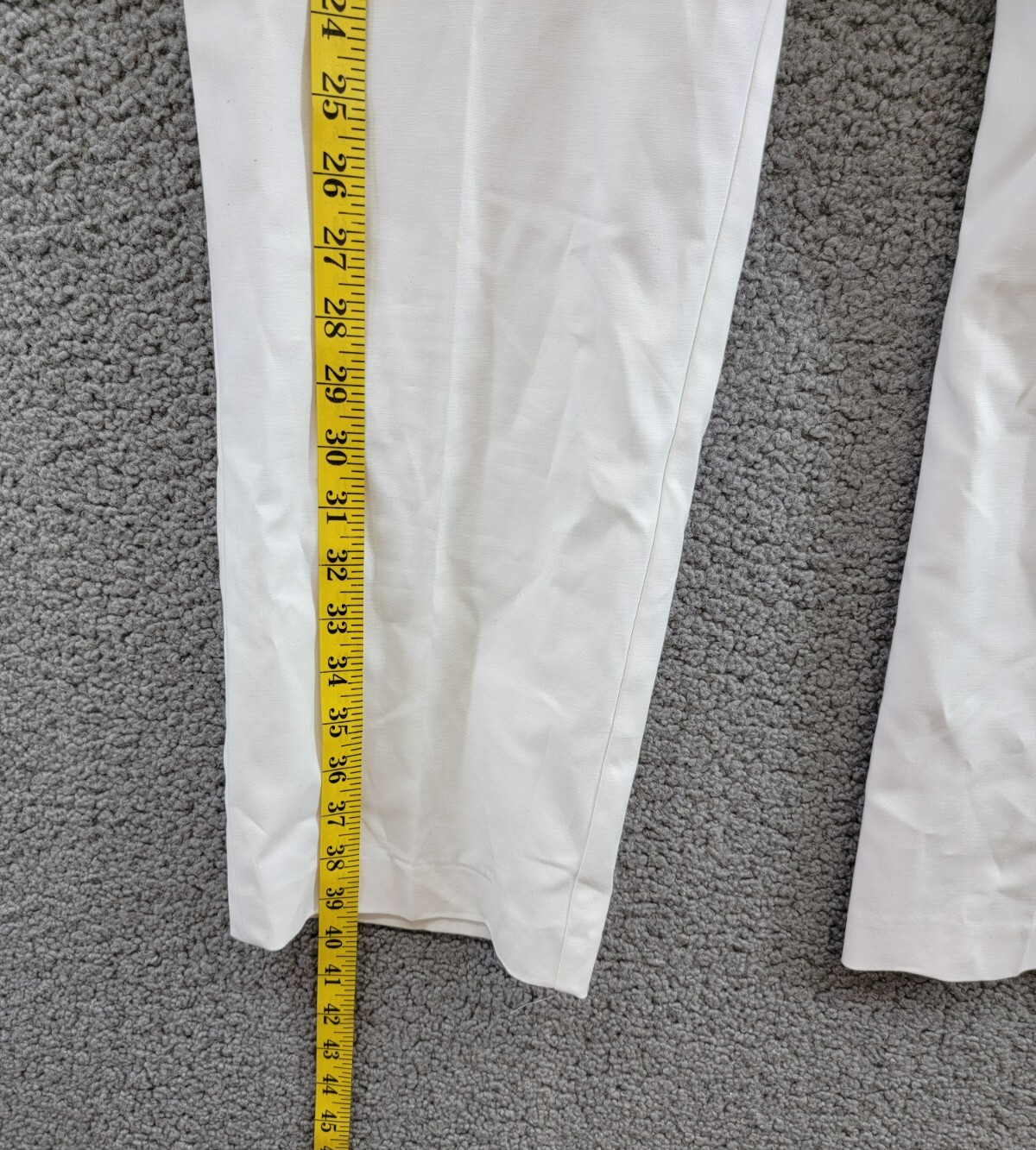 Lauren Ralph Lauren Plus Size Stretch Crop Pants Women's 18W White Zip Hook&Bar - Picture 9 of 18