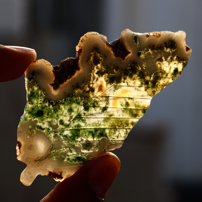 Natural moss sale agate