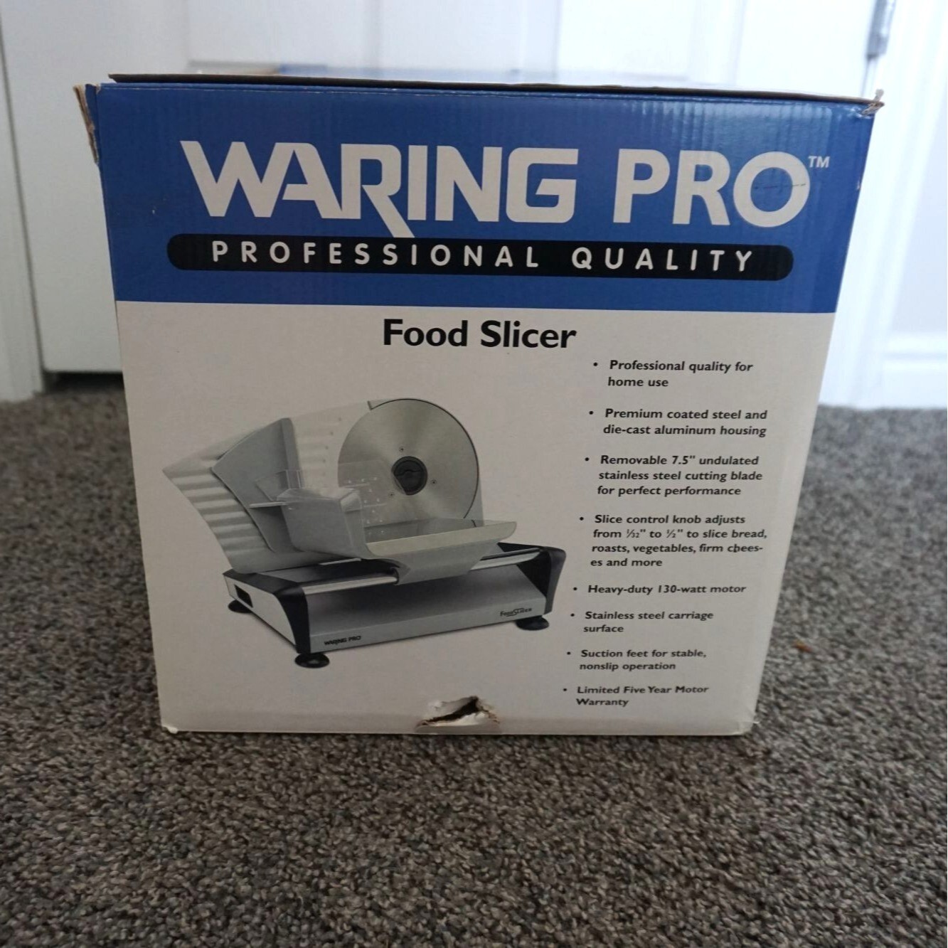 Waring Pro 7.5 inch Professional Electric Food Slicer