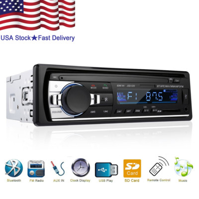 Bluetooth Car Stereo Audio In-Dash FM Aux Input Receiver SD USB MP3 Radio Player