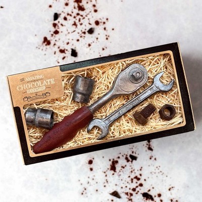 Handyman Chocolate Gift Set – Socket Spanner, 2x Chunky Sockets, Spanner and Nut