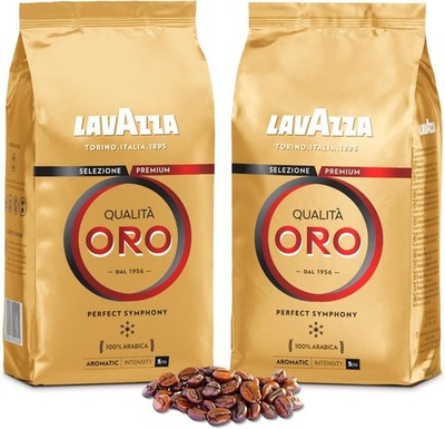 2 x 1kg Lavazza Qualita Oro Coffee Beans  100 % Arabica - Italien - Intensité 5