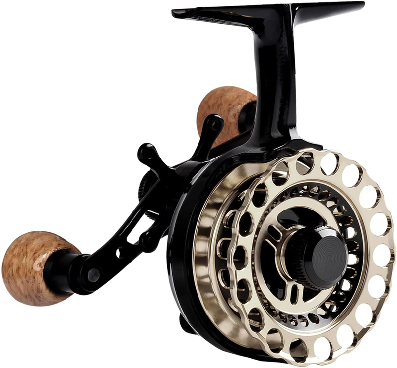 Fiblink Inline Ice Fishing Reel Left Handed Fishing Raft Wheel Ice Reels