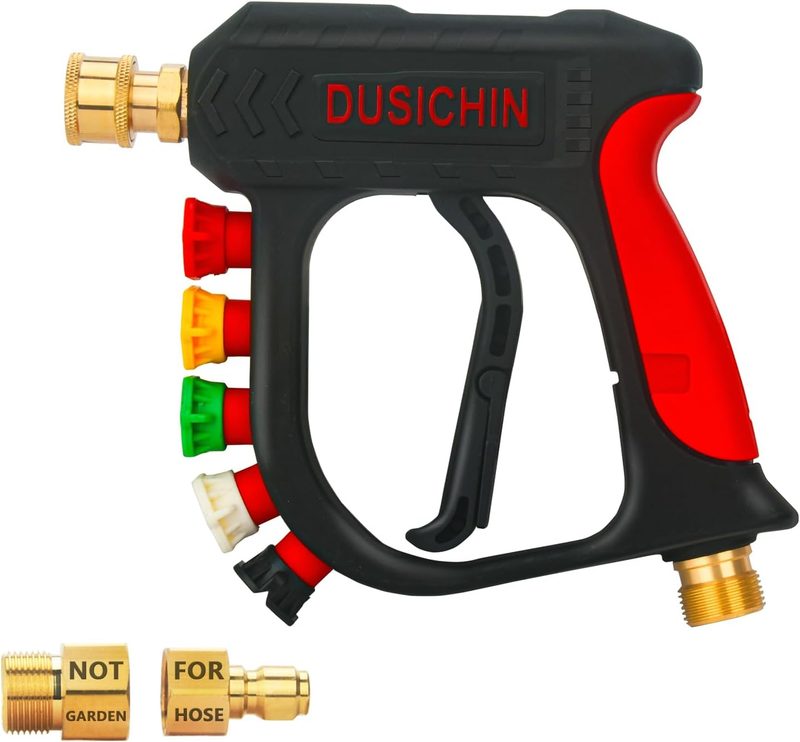 Pressure Washer Wand 5 Nozzle Tips for Car Wash Foam Gun Cannon Attachment 1/4"