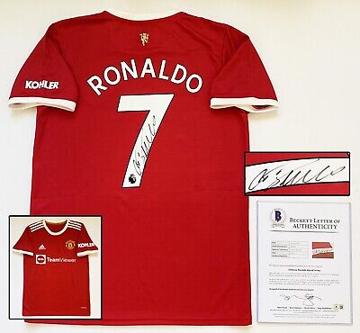 cristiano ronaldo signed manchester united jersey