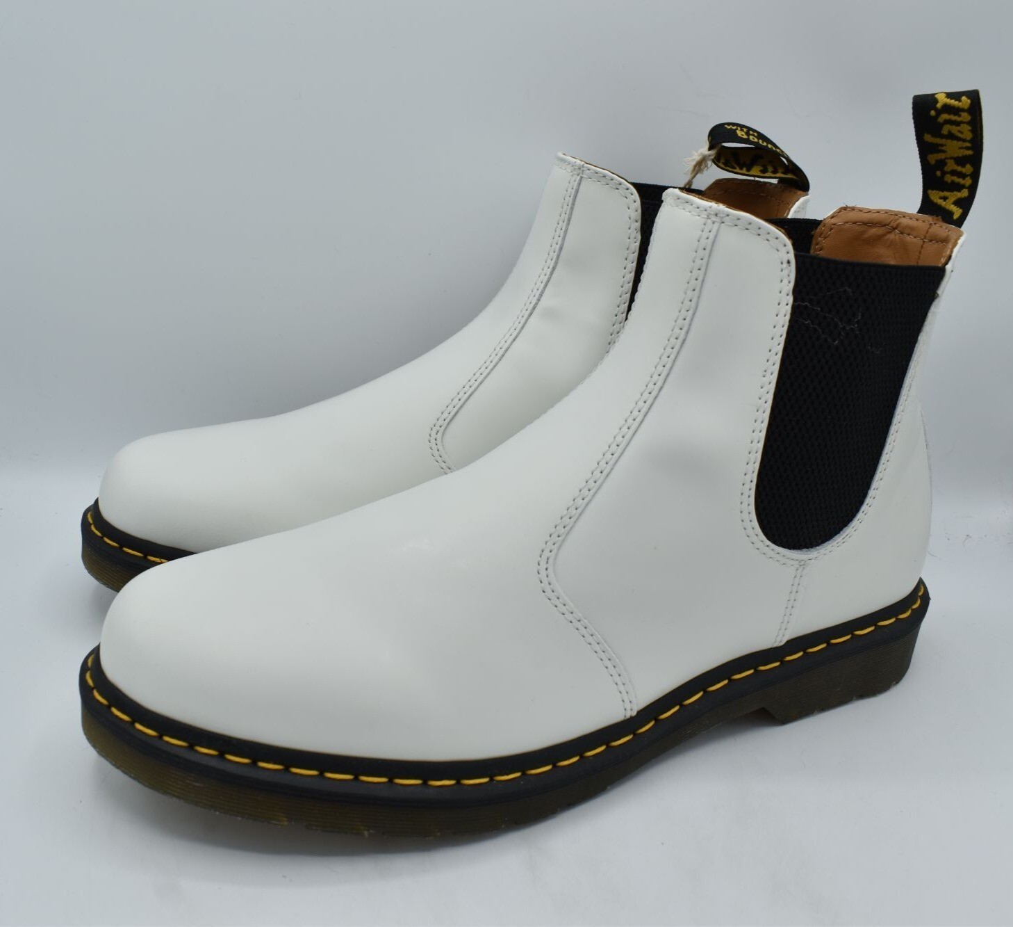 Dr Martens 2976 Mens Size 14 White Smooth Leather Chelsea