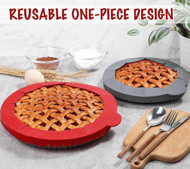 Pie Crust Protector Shield Adjustable Pie Crust Shield Fits 11.5-9 Inch Pie Pan,