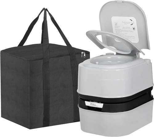 HSM 6.4 Gallon Waste Tank Portable Toilet for Camping RV Boating Fishing...