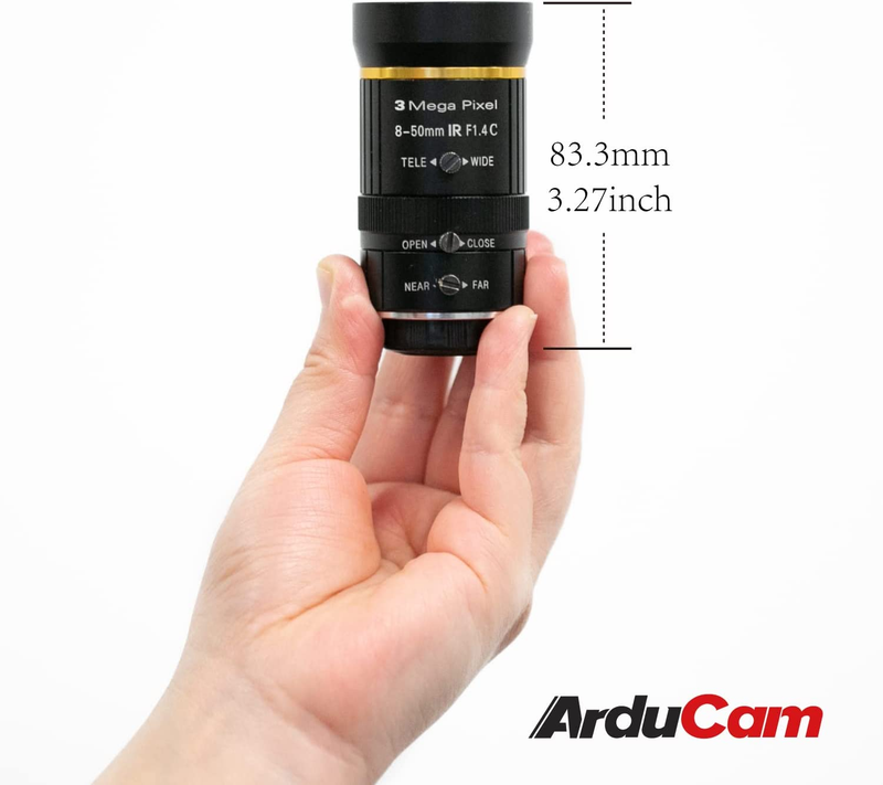 8-50Mm C-Mount Zoom Lens for IMX477 Raspberry Pi HQ Camera, with C-CS Adapter, I