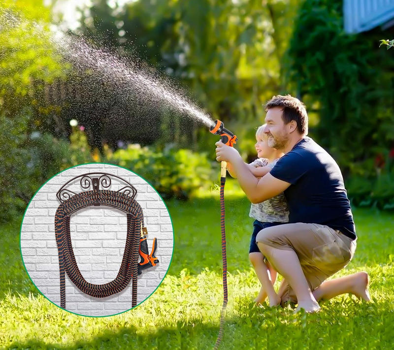 Tomcare Garden Hose Holder Heavy Duty Water Hose Holder Solid Metal Hose Hanger 