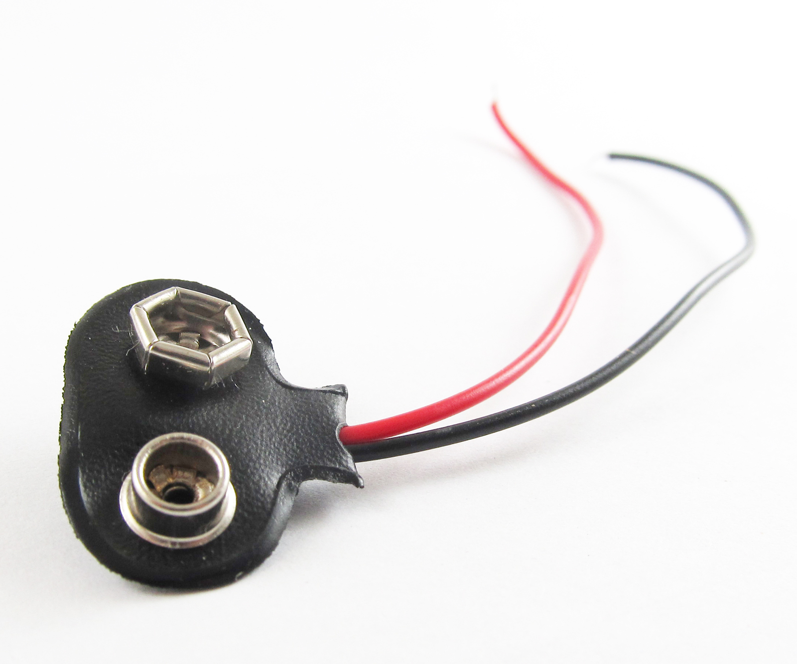 10x 9V Volt Battery Clip Hard plastic T-type Snap-on Connector W//12cm Cable Lead