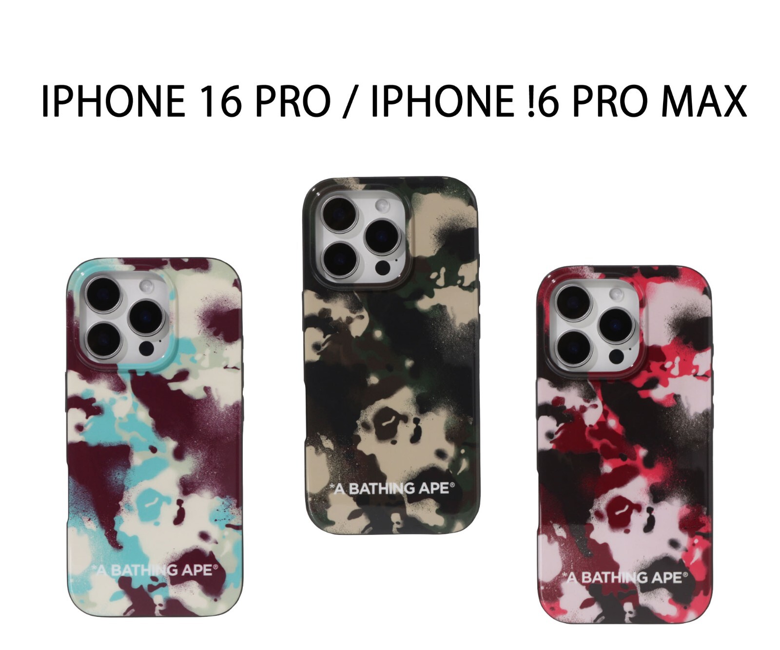 A BATHING APE iPhone 16 Pro Max ケース 未開封 A BATHNIG APE Goods 1ST CAMO IPHONE 16 PRO/IPHONE 16 PRO MAX