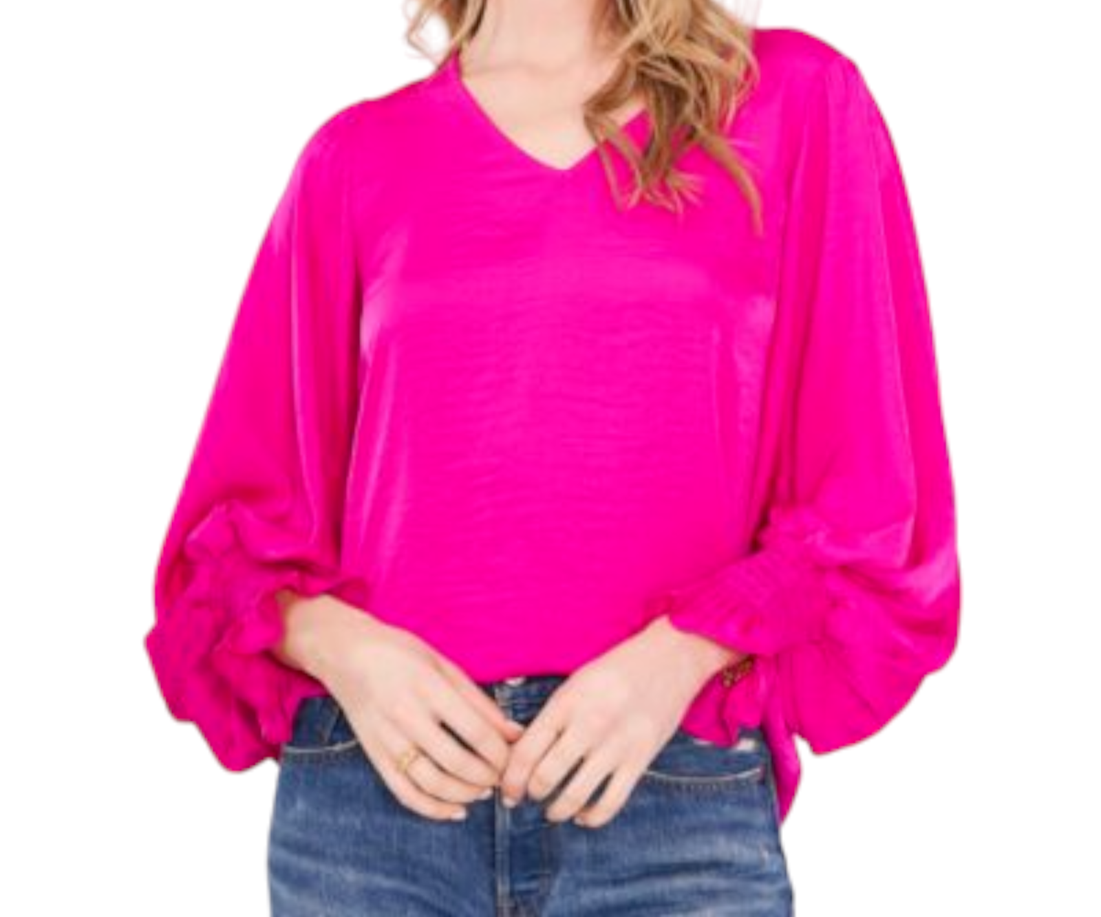 pois ポワ　blouse tee pink Womens Strawberry Print Chiffon Blouse Kawaii V Neck Crop