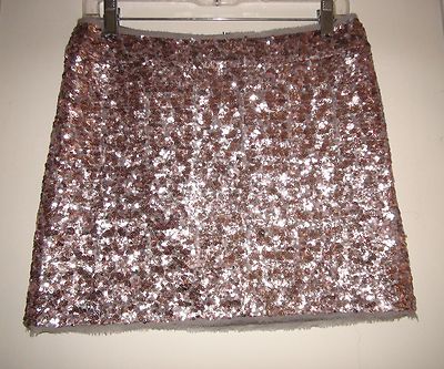 Pre-owned Zadig & Voltaire Jasmi Pai Delux Rose Pink Sequin Short Mini Skirt Size M
