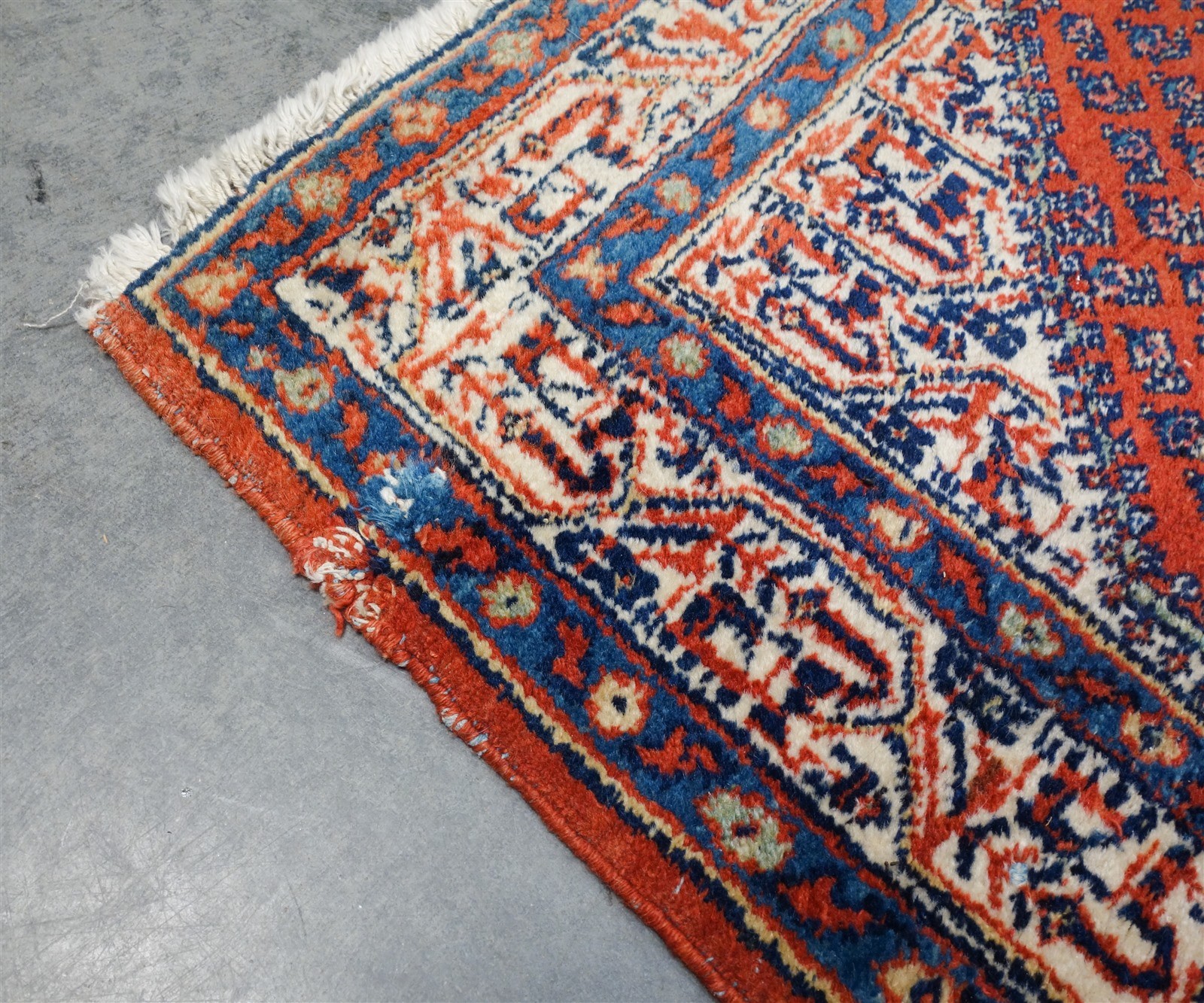 Estate Found Antique 19c Middle Eastern All Natural Wool Rug 4' 1