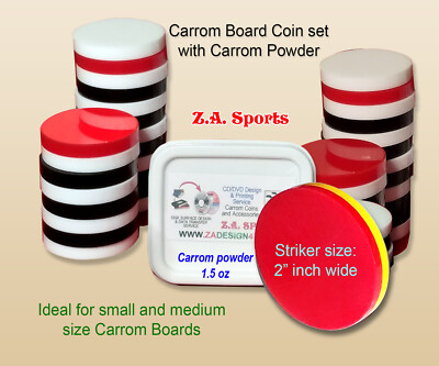 2 Large Strikers Set for Large Boards Please Read Note Carrom Board Coins