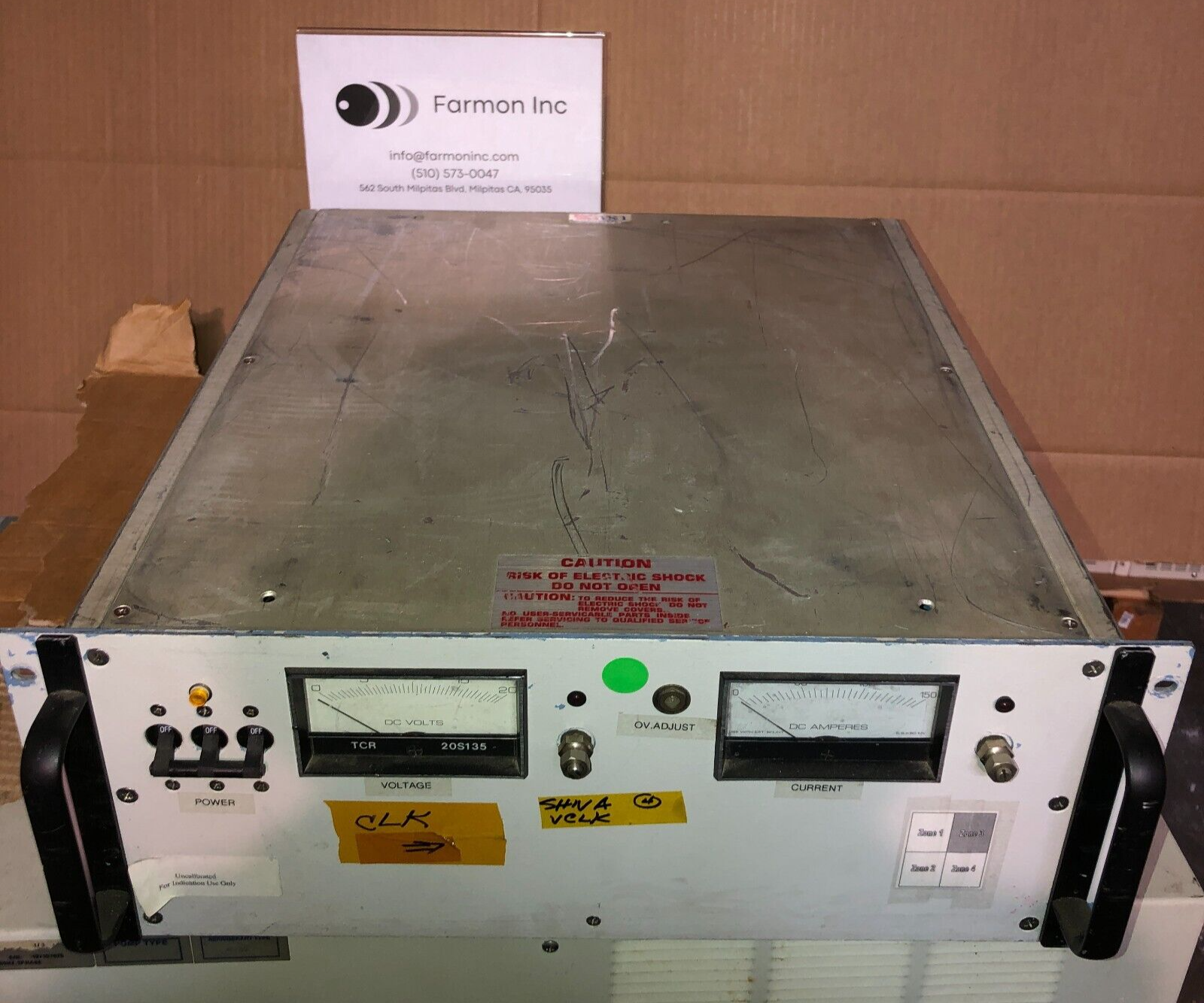 Electronic Measurements INC TCR 20S135-2-0V POWER SUPPLY, 187046