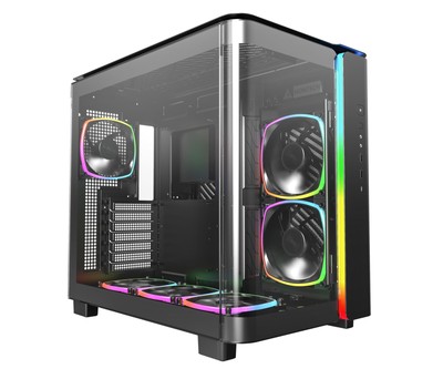 King 95 PRO Dual-Chamber ATX Mid-Tower PC Gaming Case High-Airflow Toolless P...