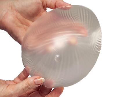 Semi-Round Silicone Mastectomy Swim/Athletic Breast Form, Clear - Sold as Eaches