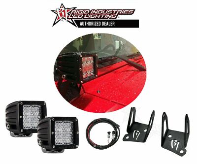 RIGID Ind. D-Series Dually Surface Diffused Light & Mount Kit For Jeep JK 40331