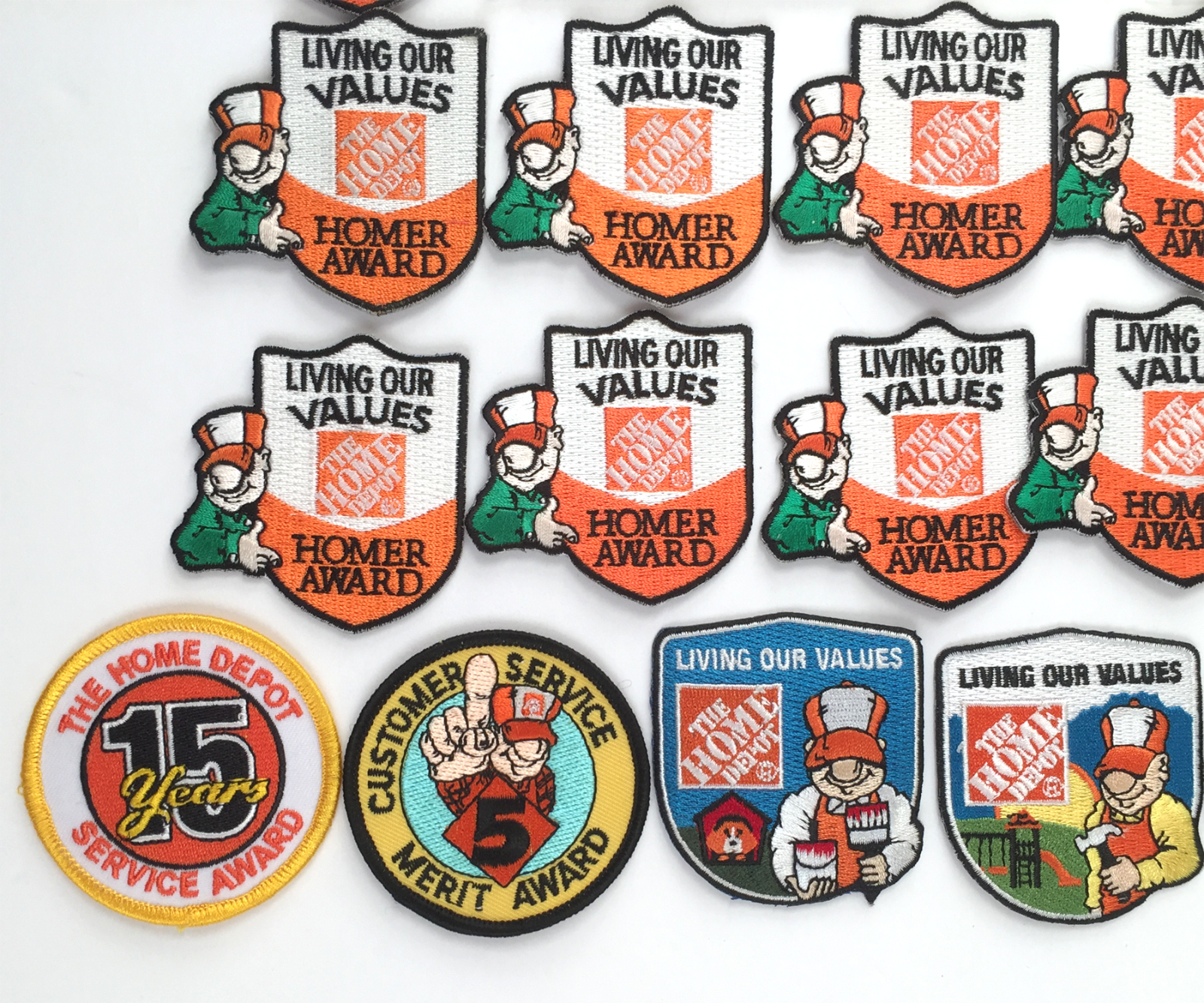 Home Depot Patches Embroidered Badges 25 PC LOT