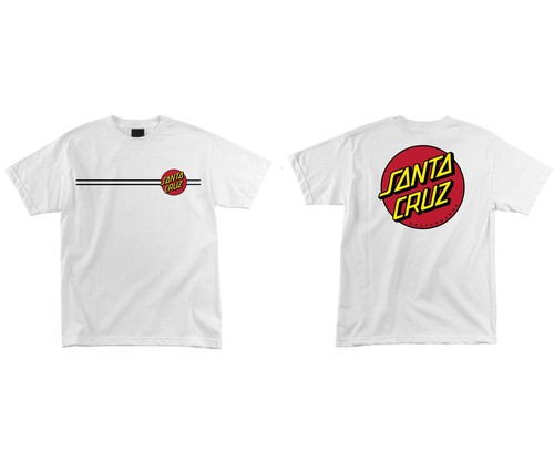 Santa Cruz Skateboard Shirt Classic Dot White | eBay