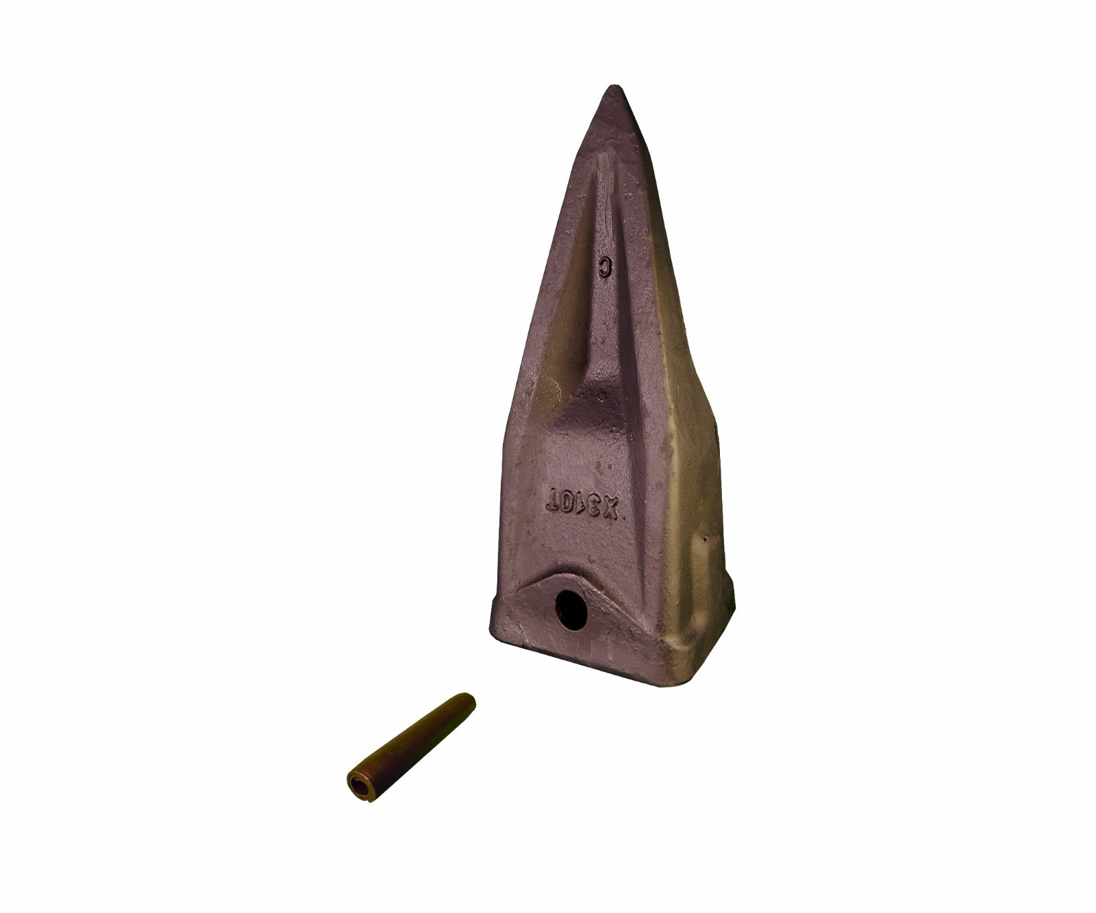 1 - Hensley Style Parabolic Tiger Rock Tooth w/ Roll Pin