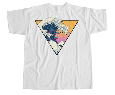 Vaporwave Aesthetic T Shirt Great Wave Kanagara Sad Miami Retro Aesthetic のebay公認海外通販 セカイモン