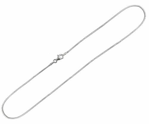 1.2mm Box Chain Necklace - 925 Sterling Silver - Italy 16", 18", 20", 22", 24"