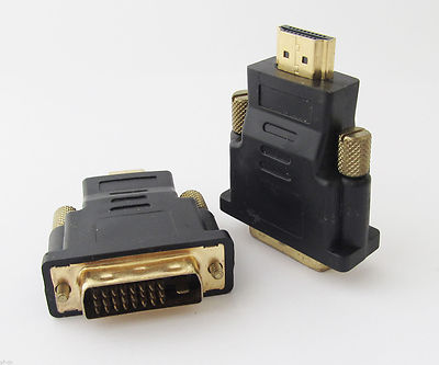 1pc HDMI Male to DVI-D Male 24+1 Pin DVI M/M Gold Plated Converter Adapter
