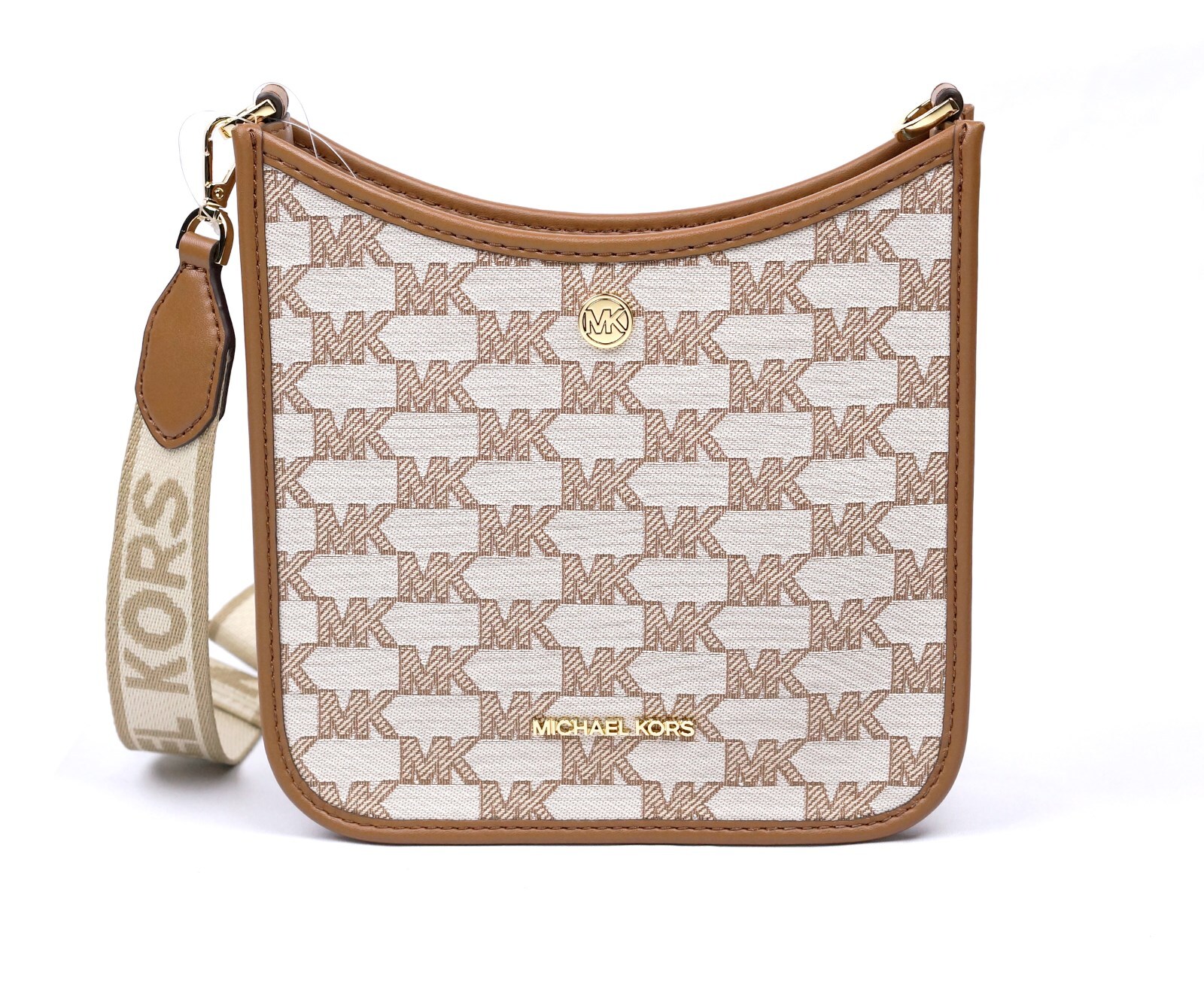 Michael Kors BRILEY Luggage Jacquard Logo Small Messenger