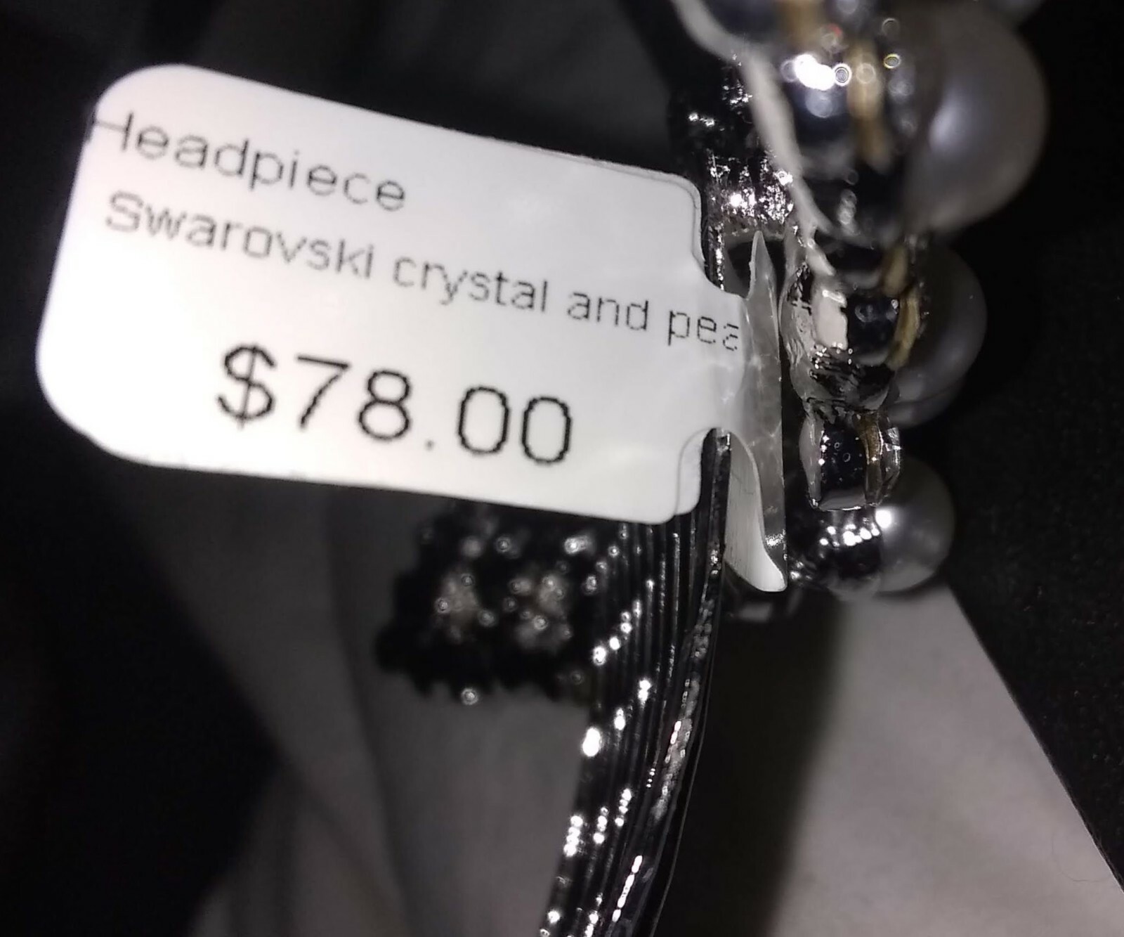 Swarovski Crystals & Pearls Bridal Prom Head Piece Hair Comb $78.00