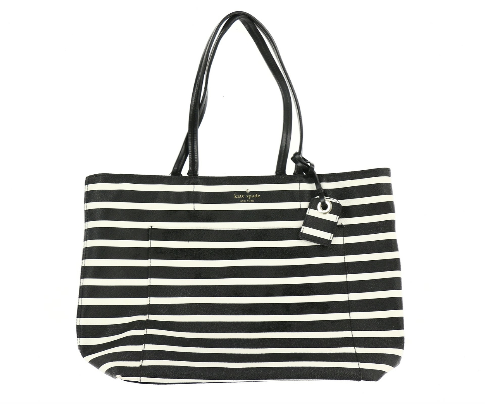 kate spade new york 245046 Womens Canvas Tote Bag Striped Size Large