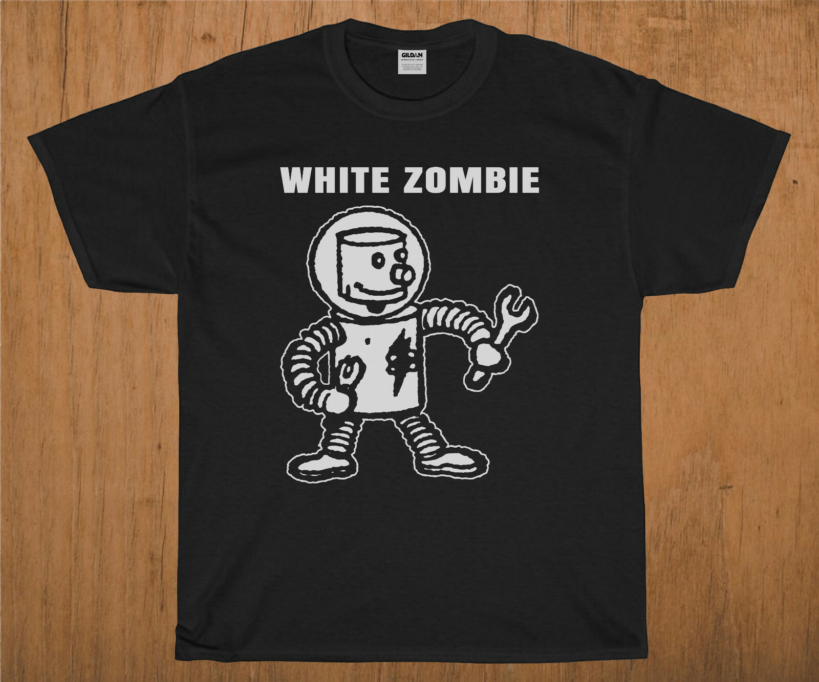 White Zombie Robot Freakazoid T-Shirt Gildan Size S to 2XL