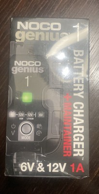 NOCO GENIUS1 1A Smart Car Battery Charger | 6V and 12V | Trickle Motorcycle ATV