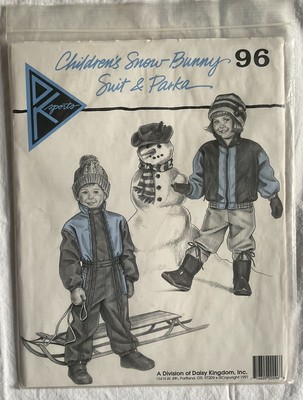 Children s Snow Bunny Suit Parka unisex Daisy Kingdom 96 Pattern sz 2T-6 UNCUT