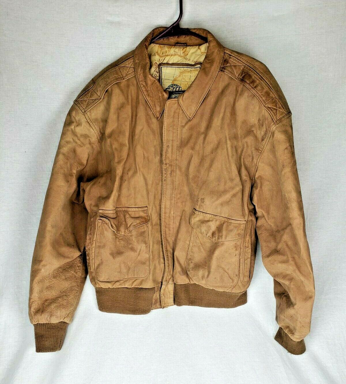G-III Global Identity ヴィンテージレザージャケット Global identity g-iii Vintage Leather jacket Mens L | eBay