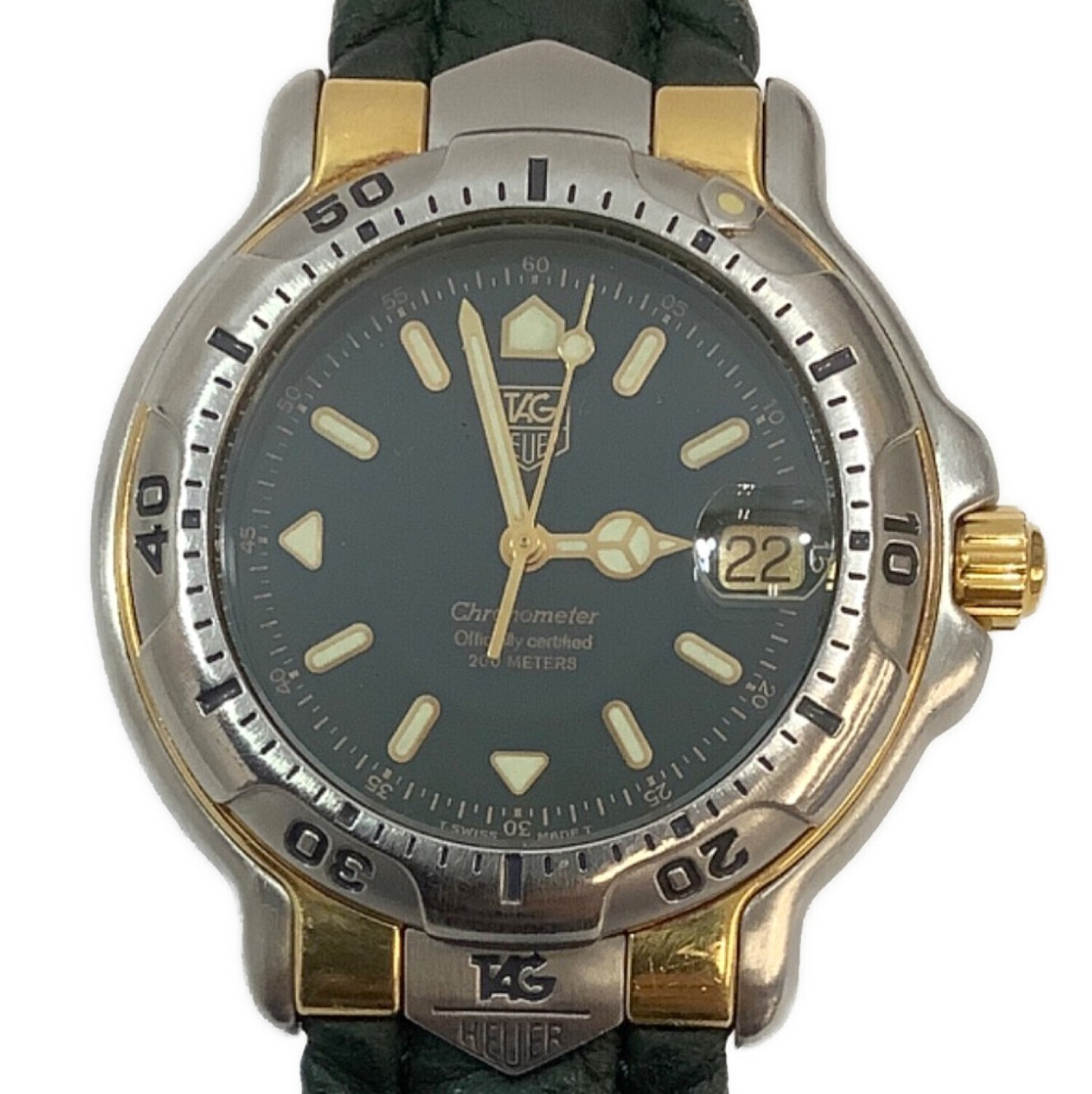 ◆ 最終値下げ！ おまけ付き: TAG HEUER 6000 TAG HEUER 6000 WH5153-K1 Chronometer Green Dial Automatic
