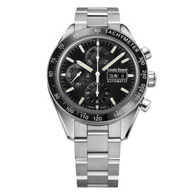 Pre-owned Louis Erard Louiserard Sportive, M, S/s, Blk Chrno-d,s/s-b,m A