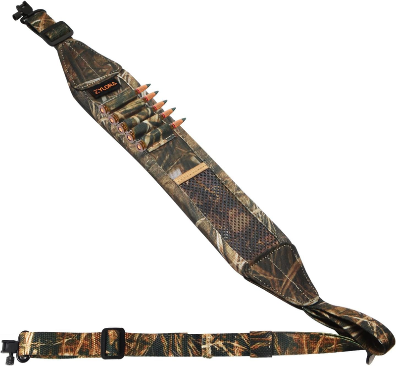 Adjustable Rifle Sling w/ Shell Holders & Storage Pocket Anti-...