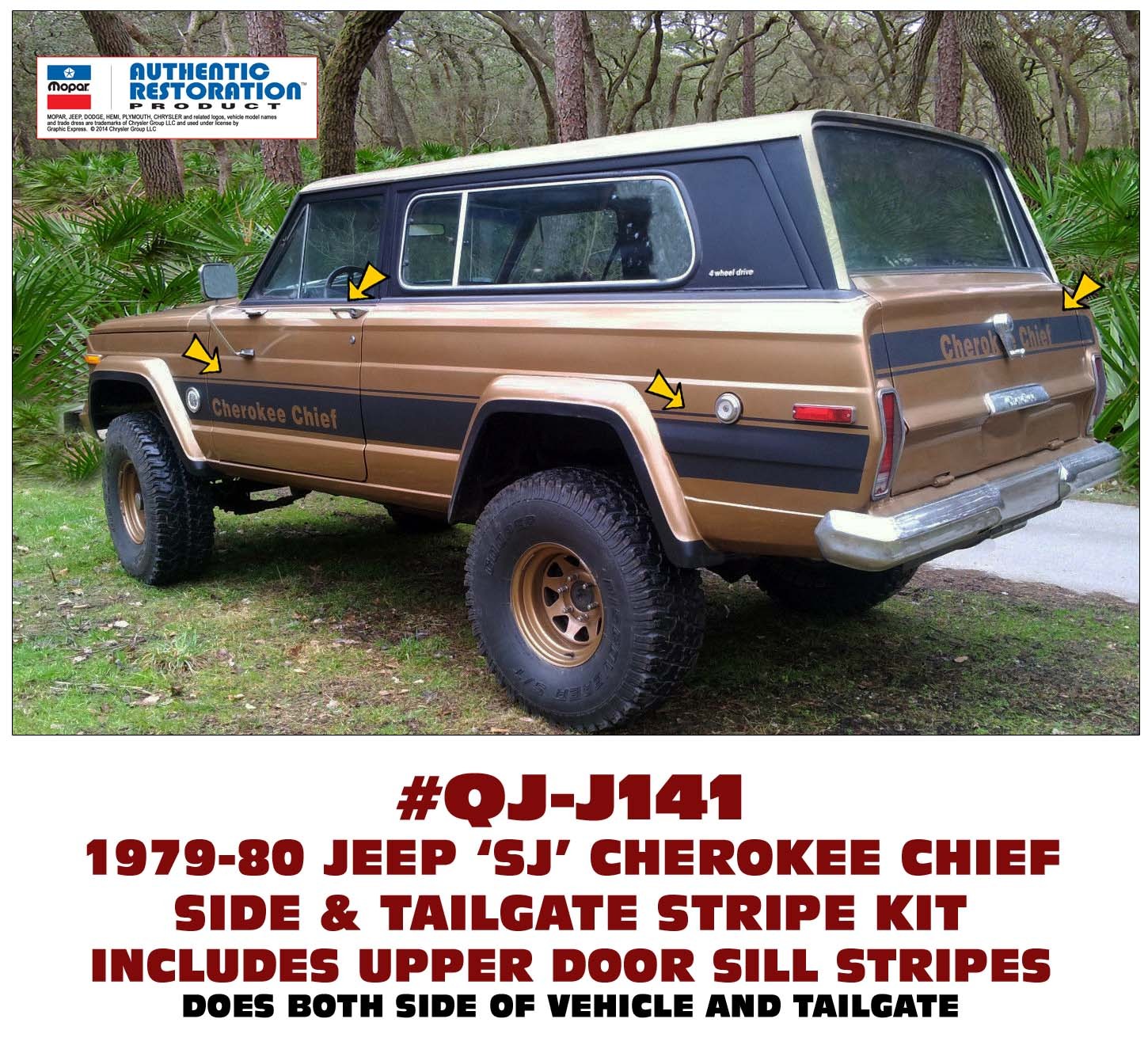SP QJ-J141 1979 1980 JEEP CHEROKEE CHIEF - SJ - SIDE SP QJ-J141 1979 1980 JEEP CHEROKEE CHIEF - SJ - SIDE