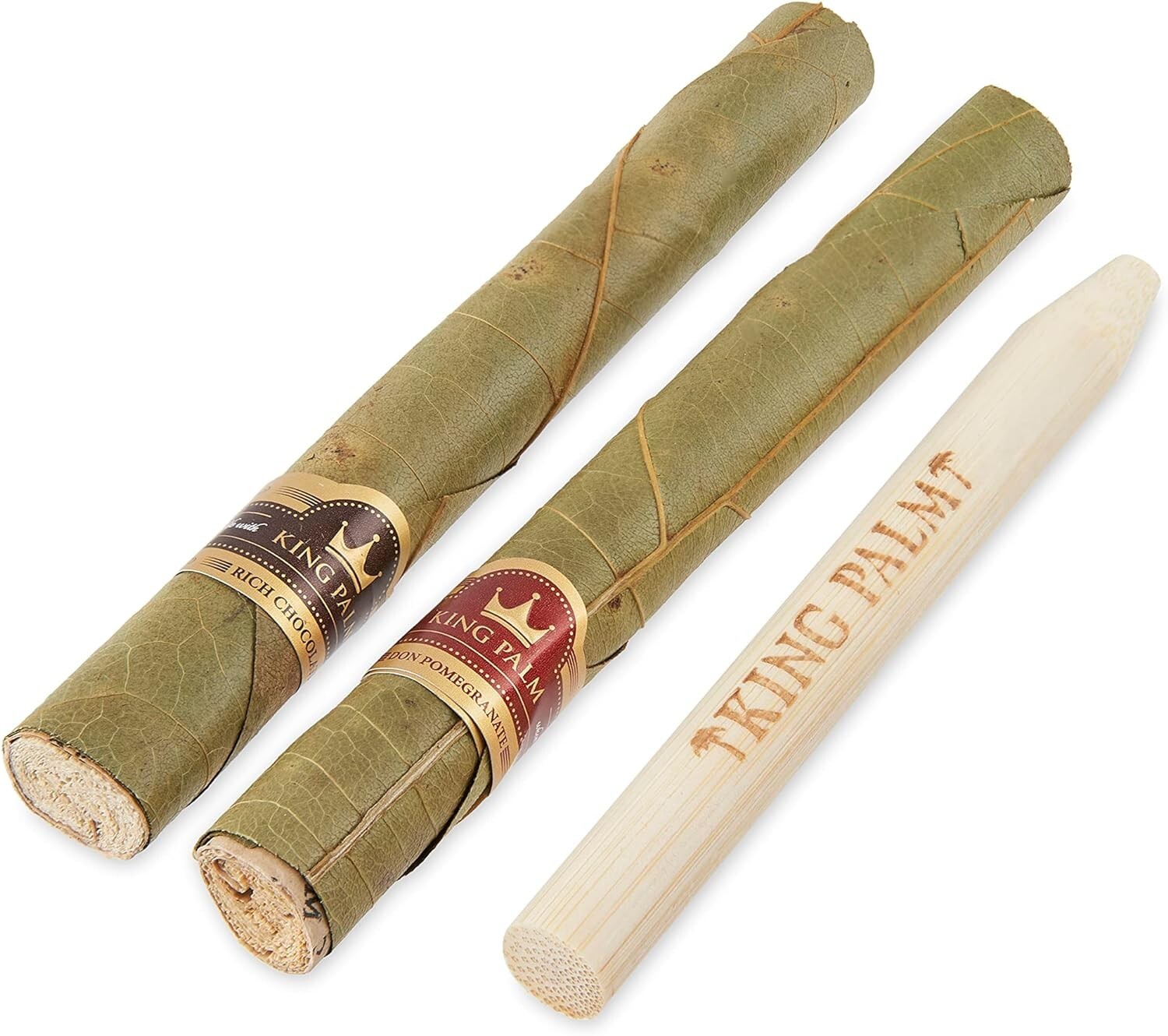 King Palm | King | Rich Chocolate | Palm Leaf Rolls | 2 Packs of 2 Each =4 Rolls
