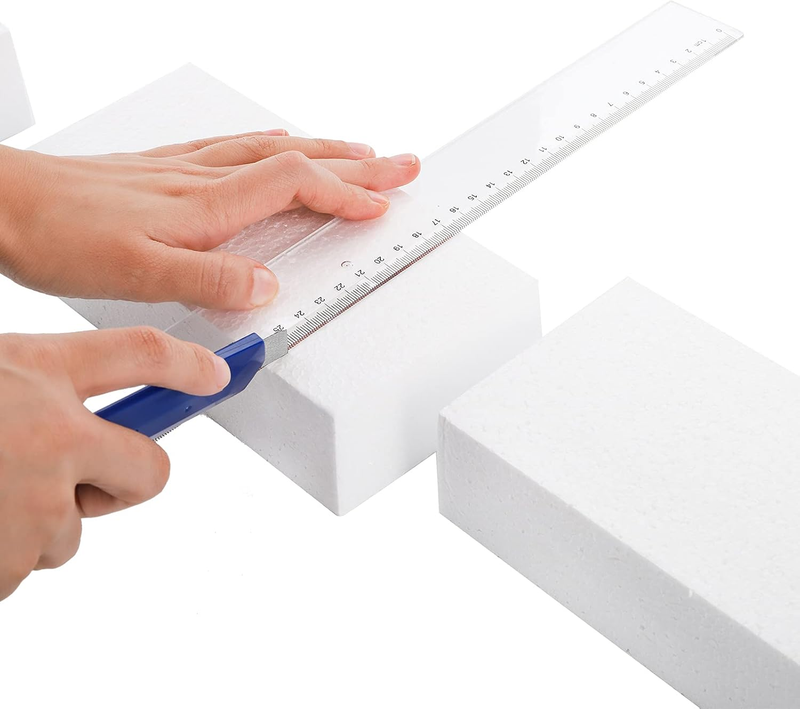 12 Pack Rectangle Styrofoam Blocks, 8 x 4 x 2 Inches Foam Blocks Craft Foam Bloc