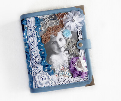 Vintage card handmade A5 planner binder / ring binder / filofax  organiser